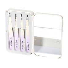 4Pieces Stainless Steel Tweezers for Women Facials Hair,Precisions Tweezers for Ingrown Hair Removal Eyebrow Tweezers