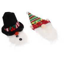 2St Vilten Fleshoezen Kerst Gnome Wijnornament Feestelijk En Leuk