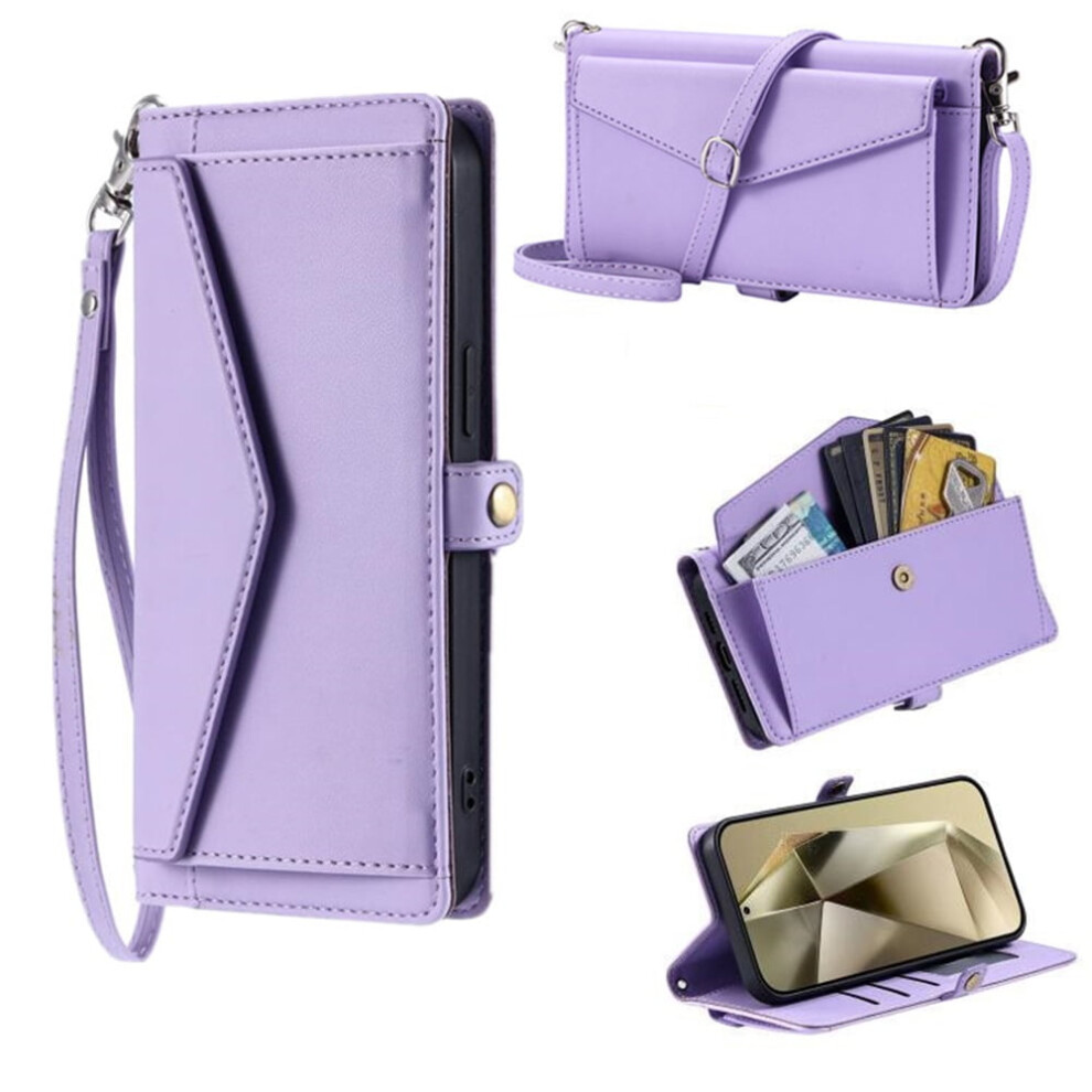 Samsung Galaxy S23 5G Wallet Case Pu Leather Purple 9418476990601
