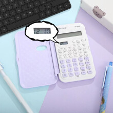 WZXPWT Mini LCD Calculator with Flip Cover, Large Display, Multi-Color – Compatible with School Exams