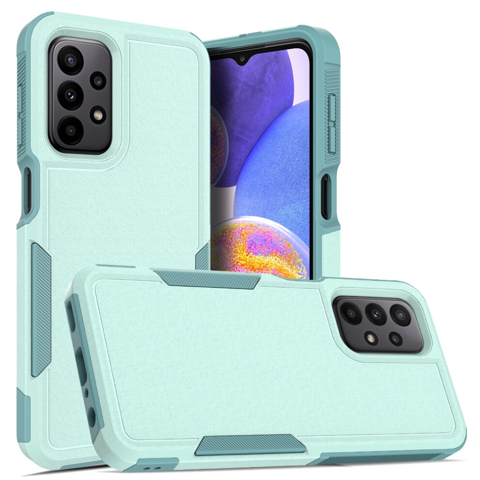 Defender Case For Samsung Galaxy A23 4G/5G & A22(5G) – Heavy Duty, Dustproof, Shockproof, Non-Slip, Light Green 9418476691171