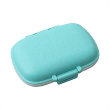 8-Compartment Travel Pill Organizer with Easy-Open Lid, Moisture-Proof Pocket-Sized Pill Box, 1 Pc, 4.33"
