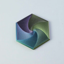 RAINDOW8CM3D tištěný šestihranný dekompresní artefakt 1 ks
