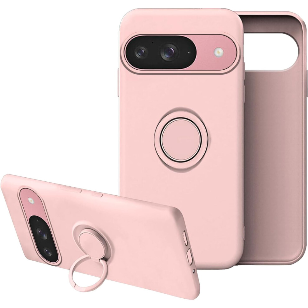 Google Pixel 9 Case Silicone With Ring Kickstand Green 937196946051