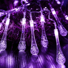 LED Fairy Lights, Raindrop Decorative Lights Battery Operated for Garden, Terrace, Patio, Fence, Christmas, Parties