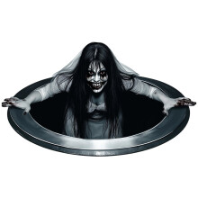 Halloween gulvklistermærker spøgelse 3D klistermærker 12 stk.