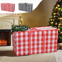 Christmas Tree Storage Box – Hard Plastic, Waterproof Wreath Bag, Clothes & Moving Storage, 3ft, Sturdy with Carry Handle