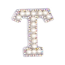 Écusson personnalisé en perle avec initiale – Applique monogramme initiale personnalisée, thermocollante/à coudre, ornement pour robe de mariée