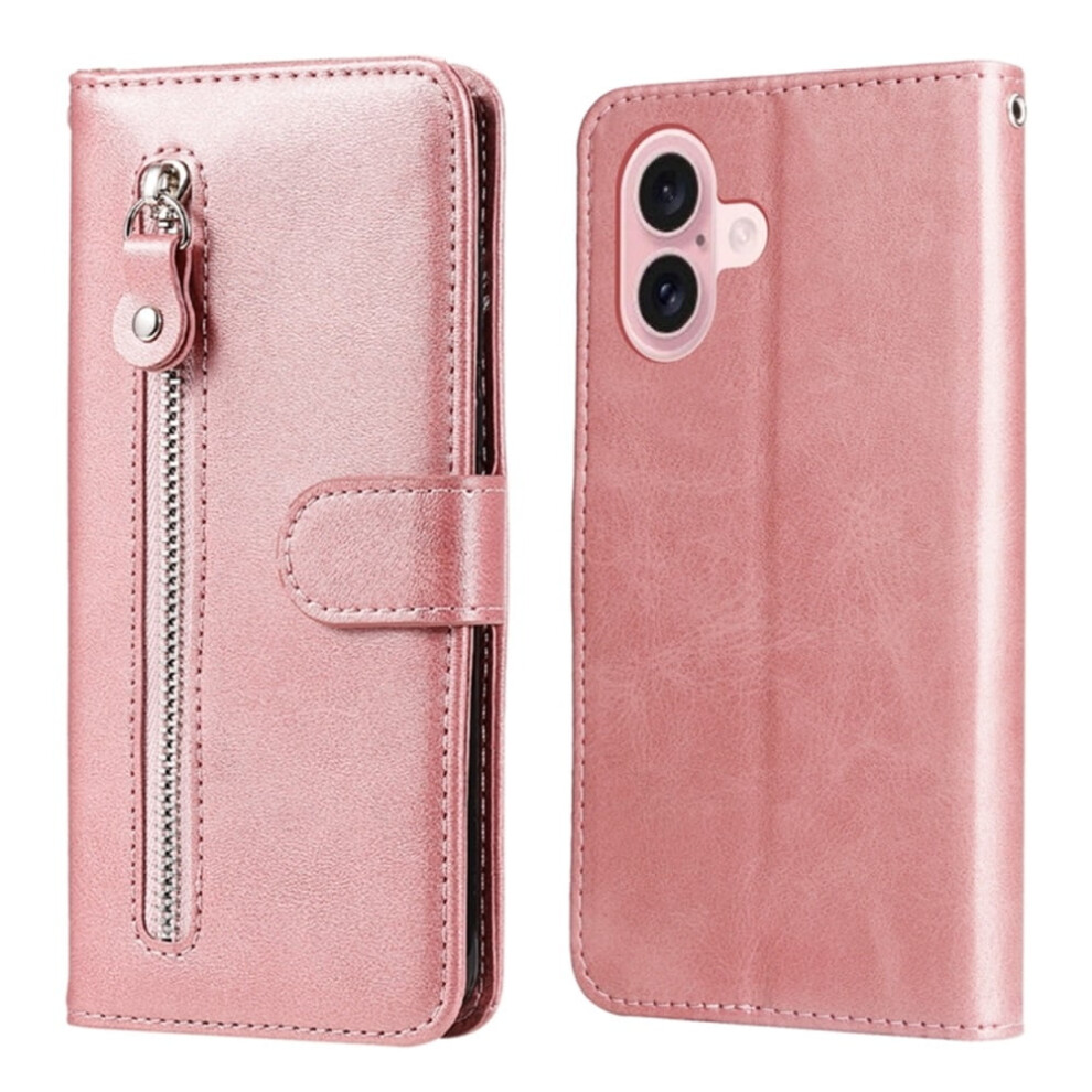 Iphone 16 6.1-Inch Leather Wallet Case With Zipper Pocket 9165521146611