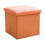 Orange fabric stool foldable for storage 1 piece 1