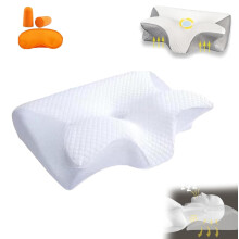 Oreiller amélioré pour l'apnée du sommeil avec soutien cervical toute la nuit – Réduit les ronflements et les douleurs cervicales, compatible