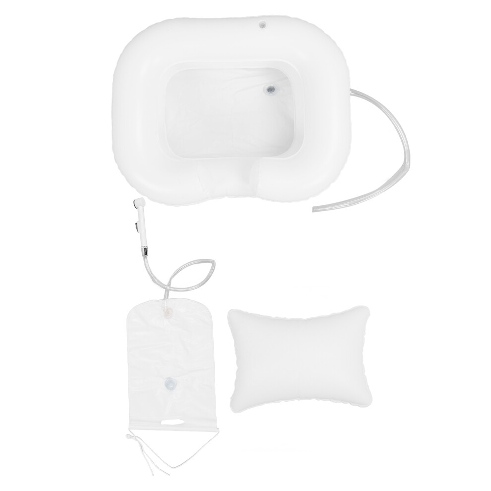 Inflatable Bedside Shampoo Basin Kit, 68x57cm PVC Water Shower Bag