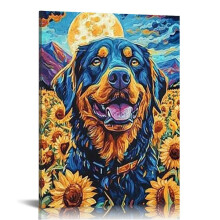 Tableau mural sur toile style pop représentant un chien, 40 x 50 cm