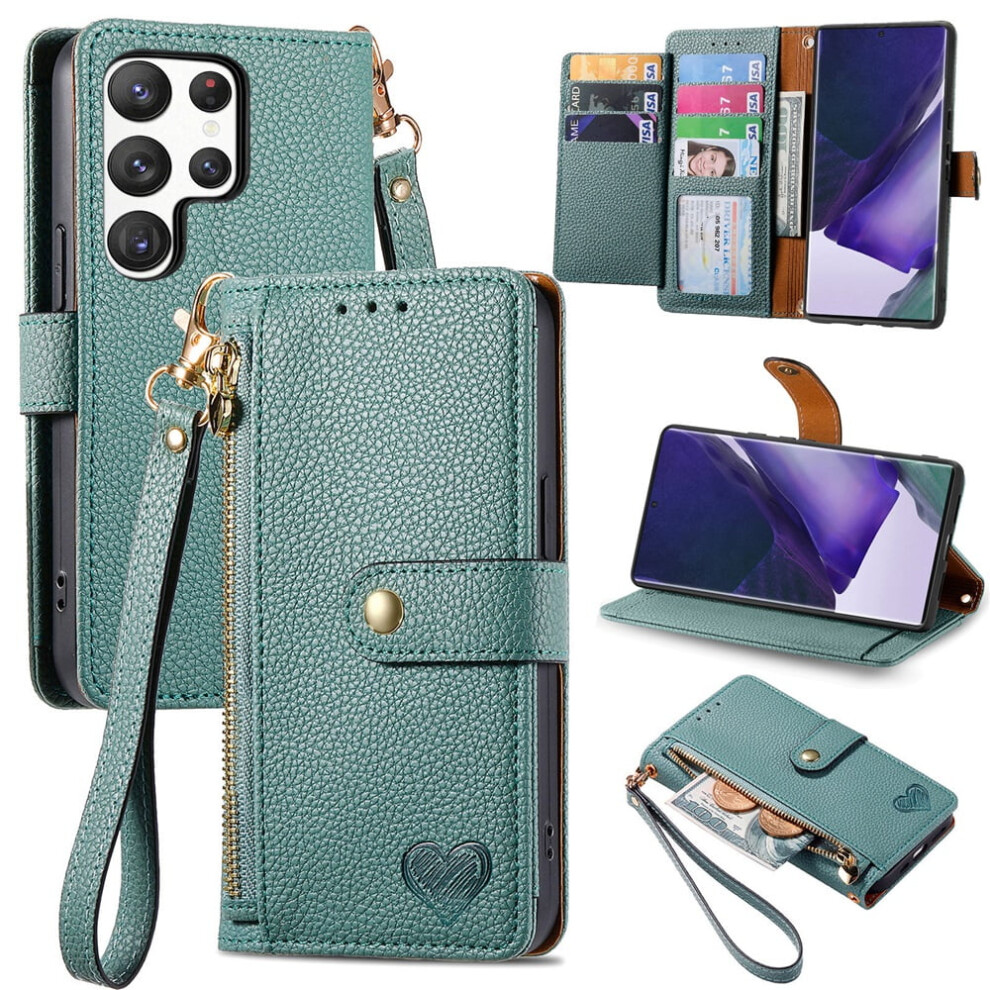 Samsung Galaxy S22 Ultra 5G Leather Wallet Case With Zipper 9165521147540
