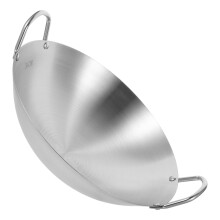 Stainless Steel Wok Pan with Handle Heavy Duty