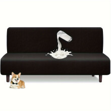 Armless Futon Cover Stretch Sofa Bed Slipcover Protector Elastic High Stretch Waterproof Jacquard Fabric Futon Cover