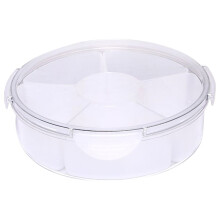 Bandeja para verduras con tapa (modelo 2026): recipiente para refrigerador de 6+4 compartimentos, reutilizable y compatible con estantes de