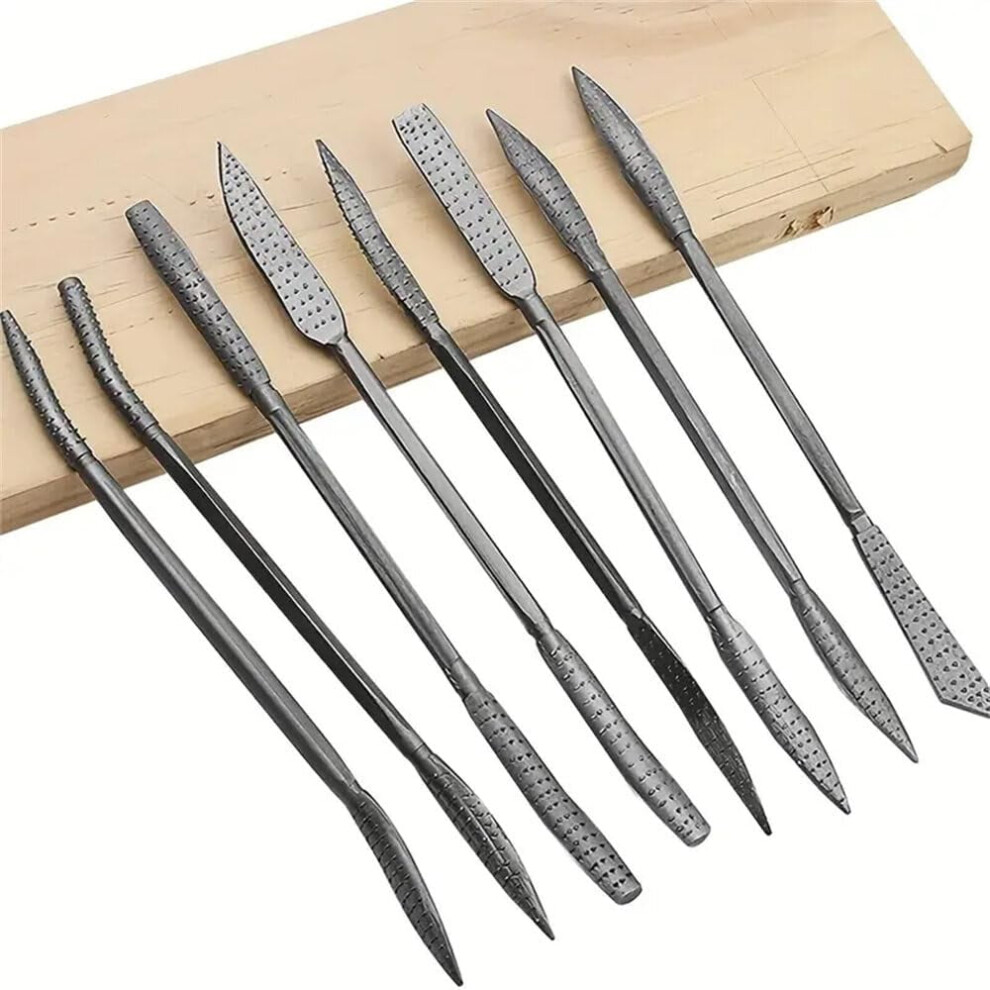 Wood Carving File Kit Double Ended Metal Riffler 8Pcs 9180435685575