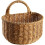 Large Wall-Mounted Wicker Storage Basket with Handle – Hanging Kitchen Organizer 1