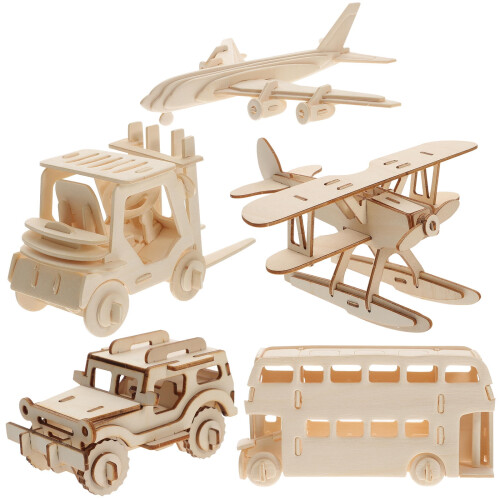 Wood Airplane Kit for Cognitive Development 5 pcs