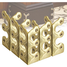 Brass Vintage Baseboard Corner Protectors, Dust Corners for Stairs & Furniture – Compatible with Skirting Boards