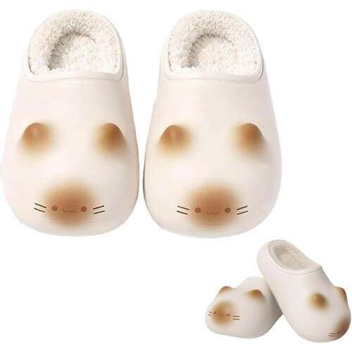 2026Νέες παντόφλες Cat Paws Footprints Fluffy Plush Fleece για αύξηση ύψους, μαλακά και άνετα