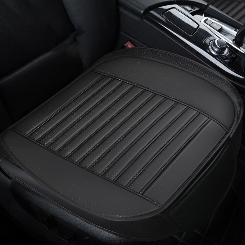 Universal Car Front Seat Cover Breathable Leather Pad Cushion,Leather Upholstered Seat Covers,Four-Season Universal Car Cushion 9165521637010