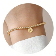 Armband Bokstav Hänge Stål Layered Holiday Dam Tur/Style2
