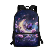 Sac à dos enfant papillon violet, sac à dos léger de 43 cm pour les enfants de 5 à 12 ans – Convient à la crèche, à l'école maternelle et