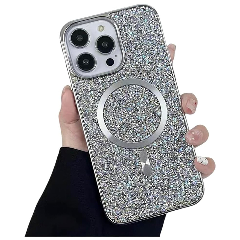 Crystal Diamond Glitter Iphone Case For Iphone 15 Silver 968604480782