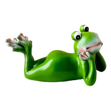 Frog Figurine Resin Sculpture Home Office Decoration