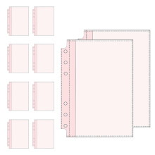 Transparant A5/A6-kaartenalbum, 10 vellen, doorzichtige opberghoes voor verzamelkaarten, foto's en tickets – geschikt voor standaardformaten.