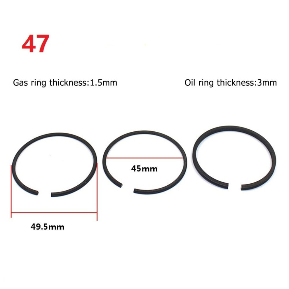 3Pcs Air Compressor Piston Ring Pneumatic Parts For 42/47/48/51/52/65Mm Cylinder 9165521639168