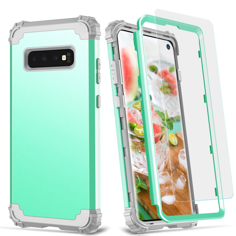 Galaxy S9 Plus Case With Tempered Glass, Dual-Layer Rugged Shockproof Protection Â Compatible With Samsung Galaxy S9+, Silver 9165521639588