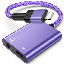 2-in-1-iPhone-Kopfhöreradapter: 3,5-mm-Klinkenstecker + Schnellladefunktion, kompatibel mit iPhone 14/13/12, iPad, unterstützt Anrufe