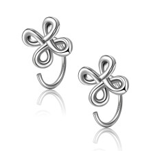 Half Hoop Earrings 925 Sterling Silver Celtic Knot Huggie Hoop Earrings Celtic Knot Nap Earrings Small Hoop Earrings Minimalist Earrings for Women