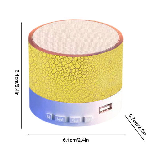 Mini Bluetooth 5.0 Speaker under $5 – Portable, Colorful Lights, 5W Subwoofer, Compatible with iPhone/Android 2