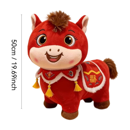 Plüschpferd, 25 cm, Dekoration zum chinesischen Neujahr 1