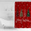 Kerstdouchegordijn Rood Waterdicht 48x72 inch 2