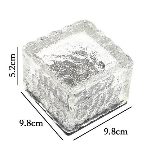Solar Garden Post Lamp Waterproof Transparent Square 1