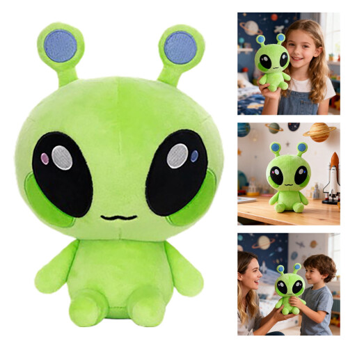 Peluche extraterrestre verte, créature douce, poupée de 25 cm 2
