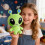 Peluche extraterrestre verte, créature douce, poupée de 25 cm 6