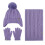 Conjunto de inverno infantil em tricô: gorro, cachecol e luvas. 5