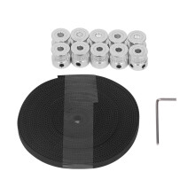 Nauwkeurig distributieriemsysteem voor 3D-printers GT2 met 20 tanden, aluminiumlegering en duurzame rubberen riemen voor een soepele overbrenging en