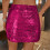 Women's Hot Pink Sequin Midi Skirt 7