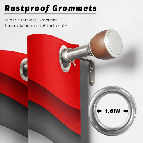 Udendørsgardiner Abstrakte Geometriske Rød-Grå Gradient 1