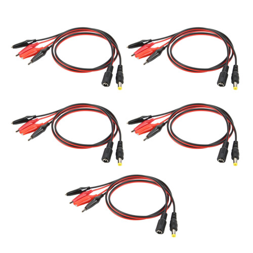 Secure Connection DC Cable With Alligator Clips Pure Copper Thickened Dual Wire Core12V DC Power Connector Battery Charging Multimeter Testing