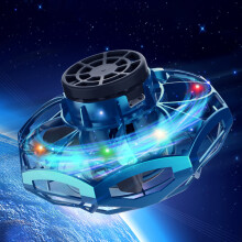 Mini drone controllato manualmente con luci a LED, fidget spinner volante UFO giocattolo con sensore tecnologia hover ed effetto boomerang,