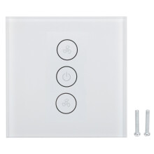 Smart WiFi-väggströmbrytare med touch-timer och nedräkning, röststyrning via app, vattentät och brandsäker, multifunktionell Alexa, Google