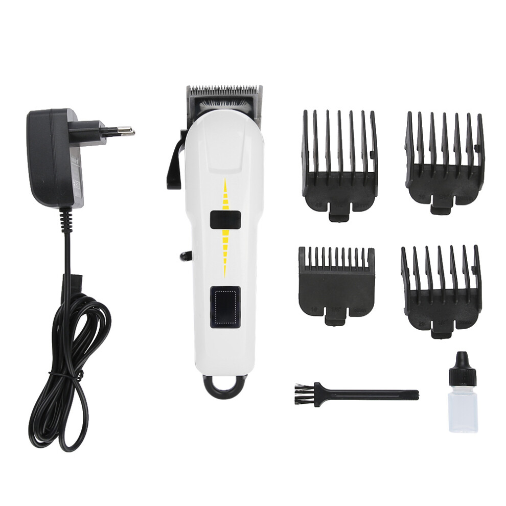 Waterproof Rechargeable Clippers For Men Cordless Ultra Quiet Hair Trimmer With Curved Comb Teeth And Humanized Hook Design For Travel